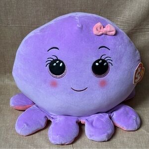 TY Beanie Squishies Squish-A-Boos Octavia the Octopus Wide Plush